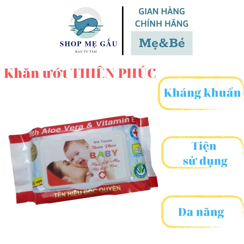 Khăn ướt THIÊN PHÚC ✨Khăn vải đa năng chiết xuất lô hội an toàn cho bé