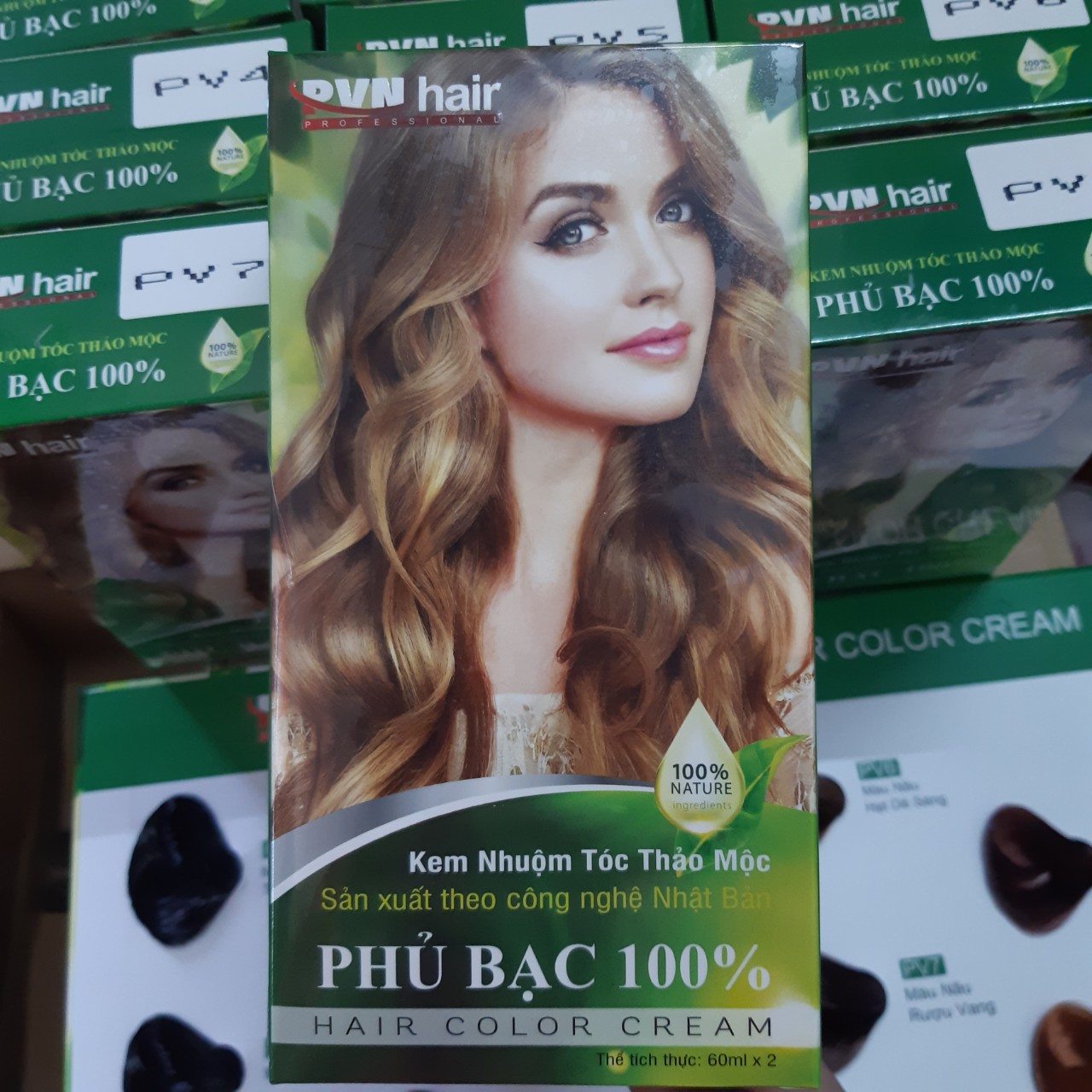 Kem nhuộm tóc thảo mộc phủ bạc