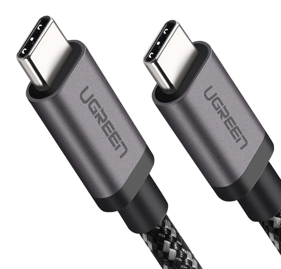 Ugreen 50450 2m 60w màu đen cáp usb type c hỗ trợ sạc nhanh pd bọc nilon chắc chắn us161 50450