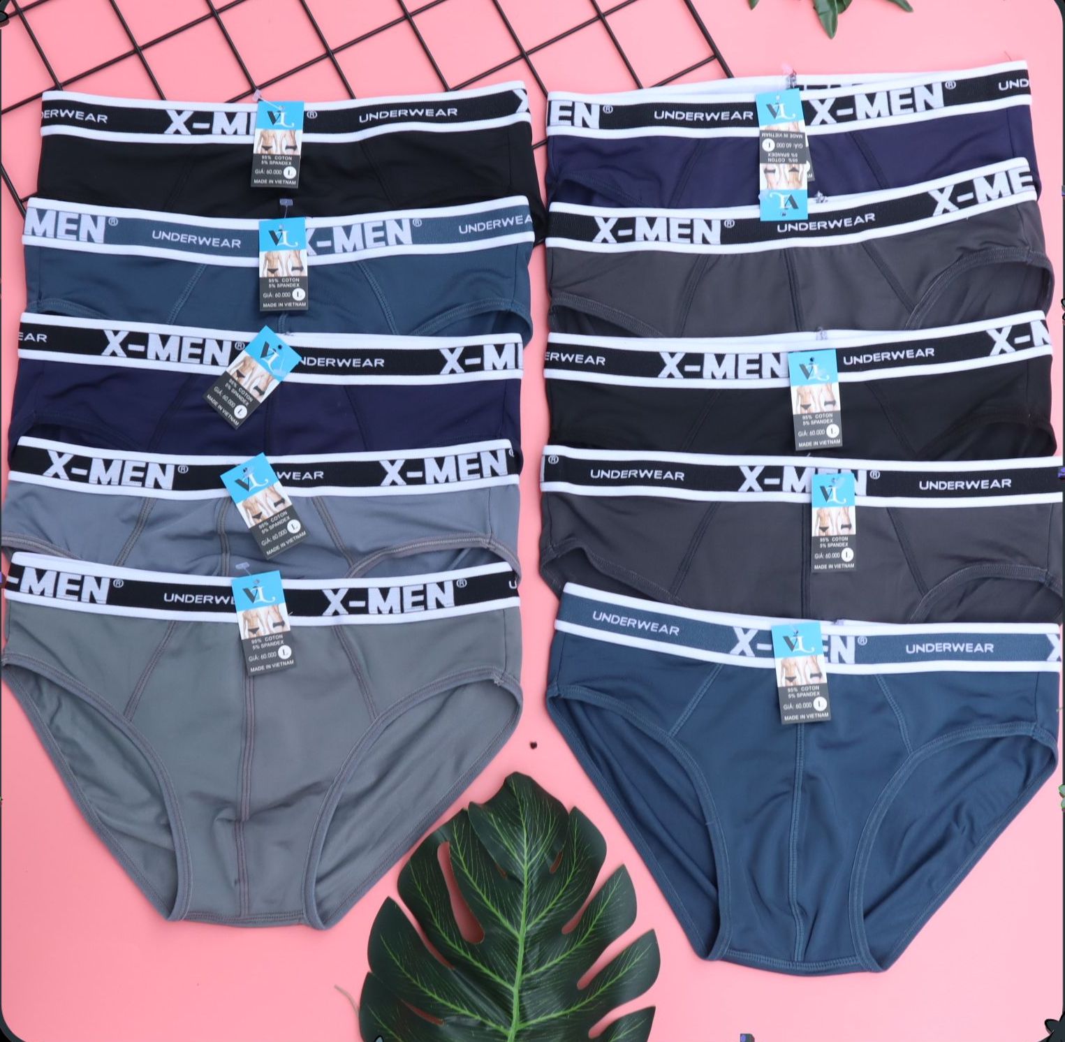 [HCM]Combo 10 Quần Lót Nam - QUần sịp xì co giãn CAO CẤP hàng VN [ X..MEN ] thấm hút mồ hôi tốt