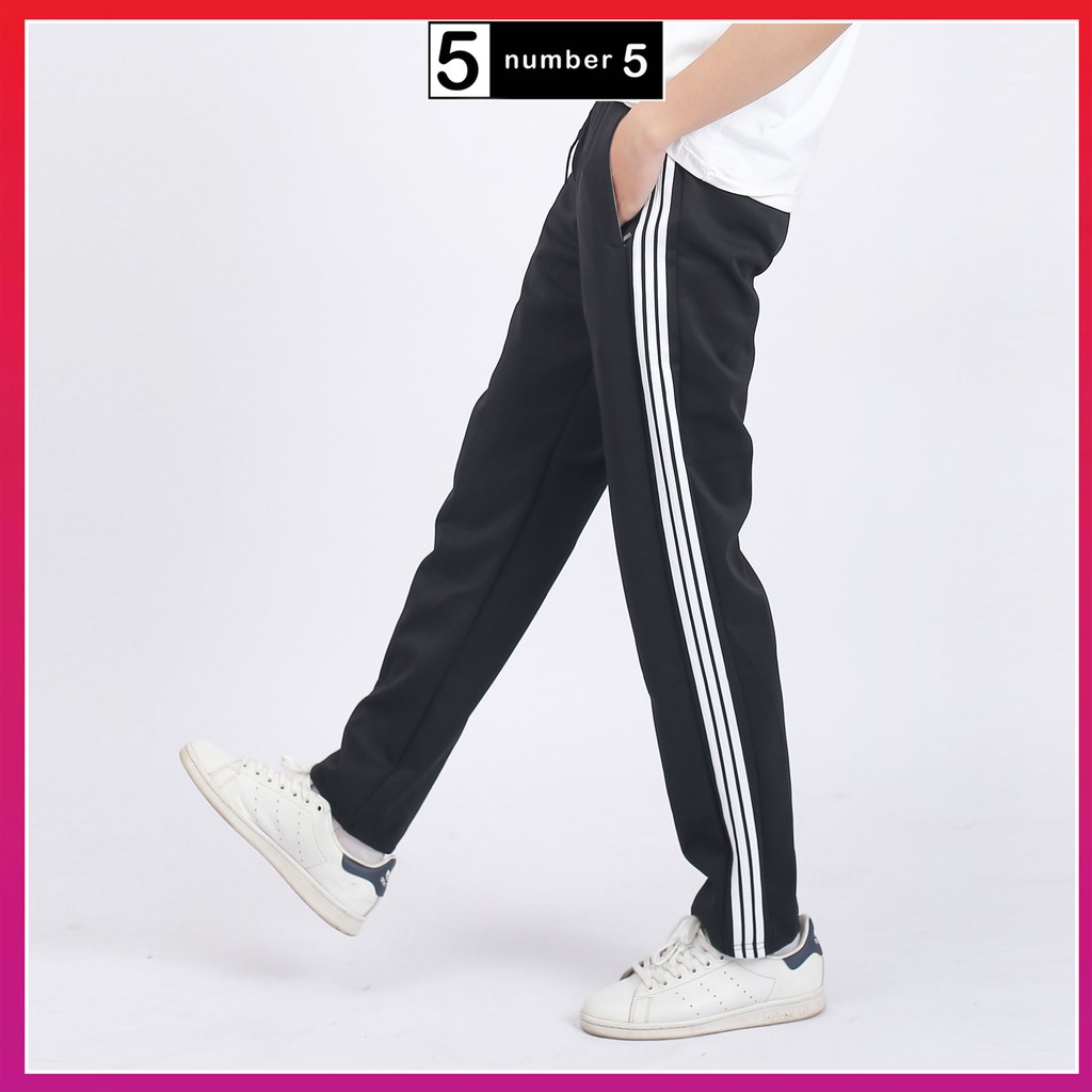 Quần thể thao nam nỉ dày dặn 3 sọc number5 quần jogger 3 lines nam thu đông co giãn ống suông ,ống bo