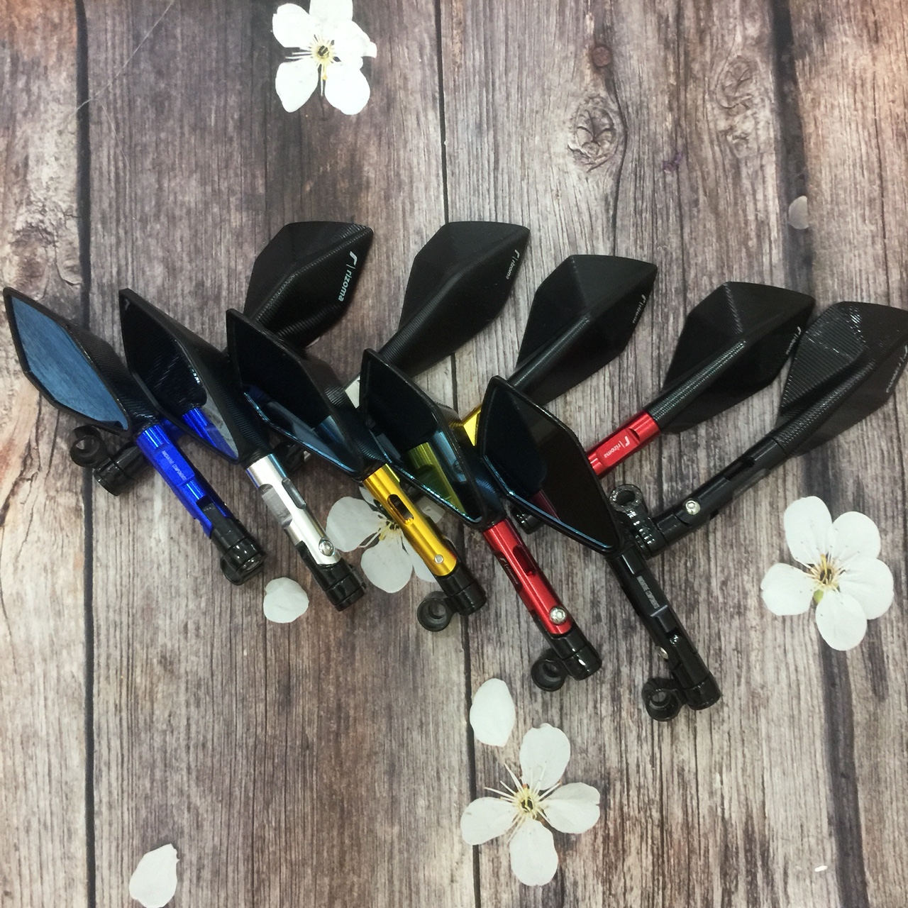 Kính chiếu hậu xe máy exciter 150,GƯƠNG XE MÁY exciter 135,gương 5 cạnh MÀU ĐEN độ bền cao