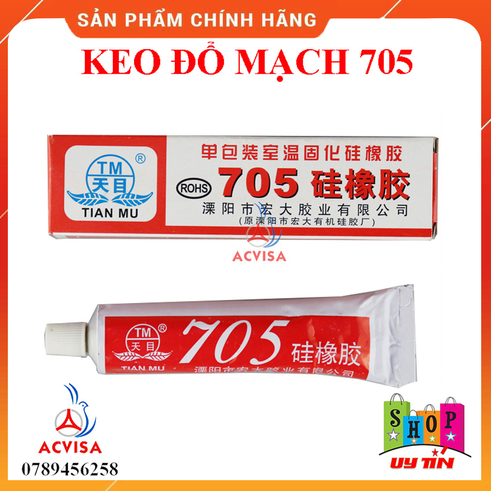 Combo 5 keo đổ mạch 705 vỏ màu đỏ