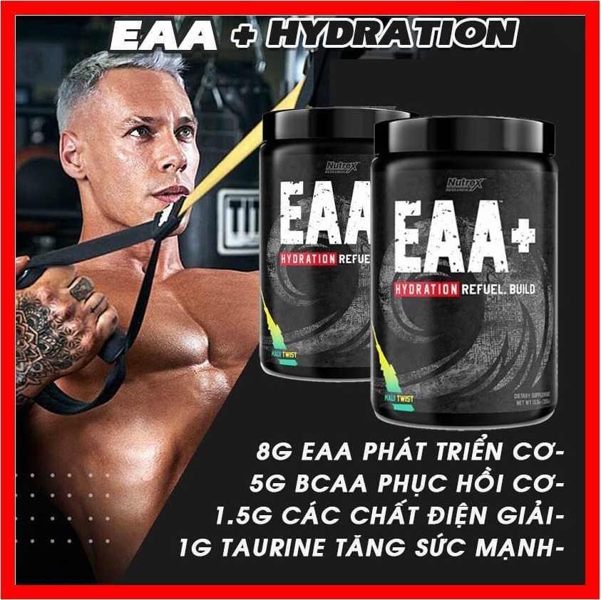 Nutrex EAA + Hydration 30 serving – Bổ sung các Axit Amin cần thiết phục hồi xây dựng cơ bắp duy trì tập luyện