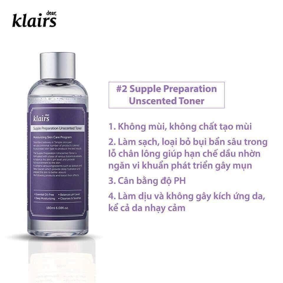 Toner Klairs Supple Preparation Unscented Toner 180ml