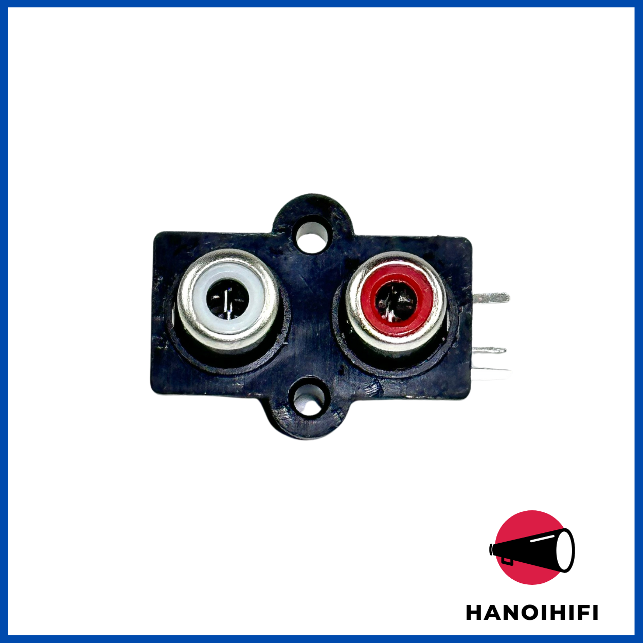 Jack av âm thanh audio 2 lỗ 1 trắng 1 đỏ av2, jack rca