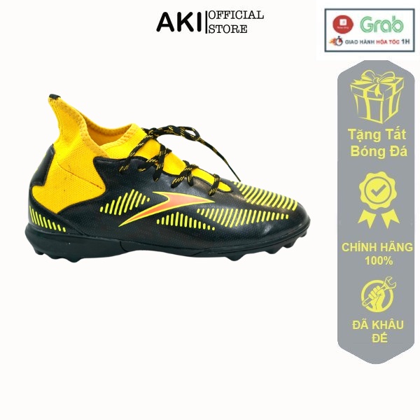 Giày đá bóng nam cổ cao Mira Gavin Đen thể thao chính hãng mềm nhẹ - MV002