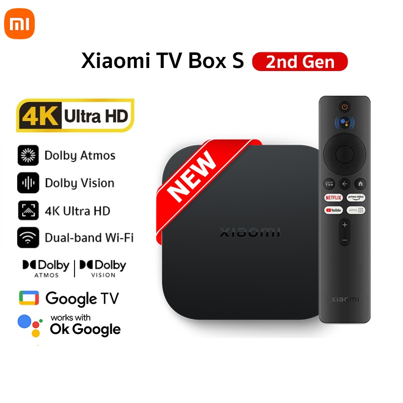 Android TV Box Xiaomi Mi Box S 4K (Gen 2) - Hàng Chính Hãng