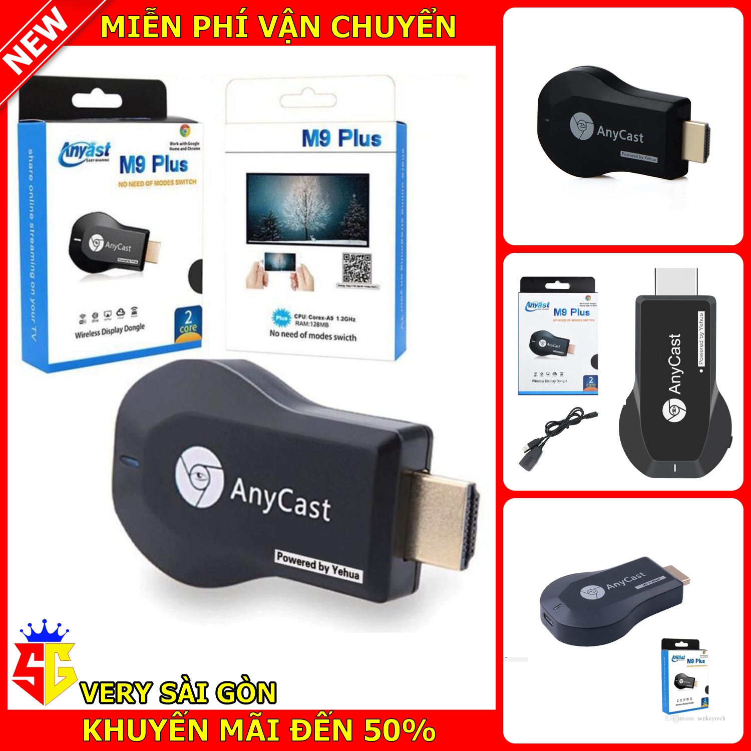 Thiết bị kết nối hdmi anycast P22P3 không dây từ điện thoại phát lên Tivi chất lượng cao, Hdmi anycast chuyển đổi hình ảnh cực nhanh mẫu mới bán chạy tại VerySaiGon