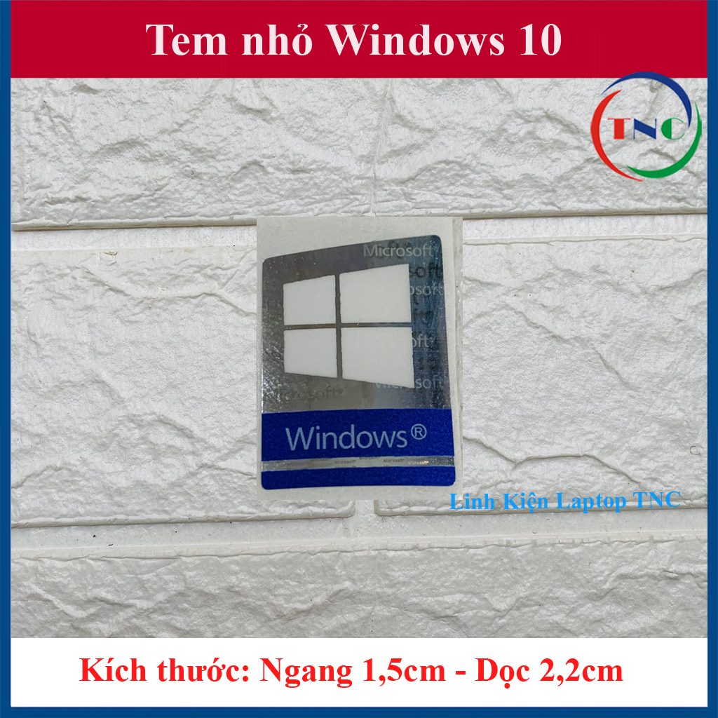 Tem Windows 10 dán trang trí máy tính