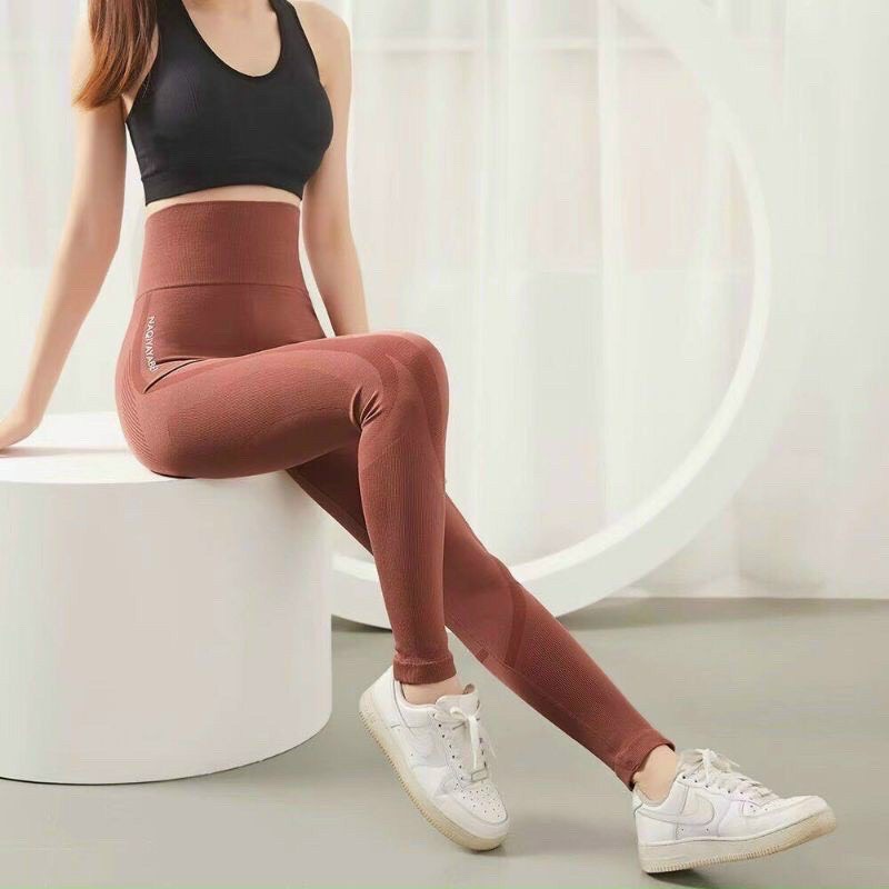 Quần tập dài gym yoga nữ cạp cao gen bụng Naqui co giãn 4 chiều hàng bao đẹp