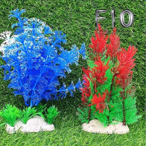 Cây nhựa trang trí bể cá - trang trí tiểu cảnh siêu đẹp bonsai bụi tầm trung - Bụi Xanh