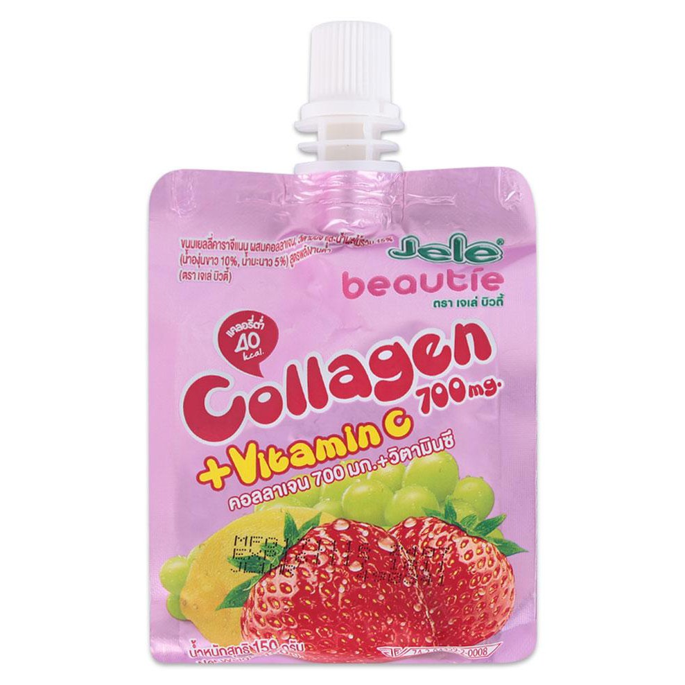 Nước Trái Cây Thạch Collagen Jele Beautie 150g Hương Dâu