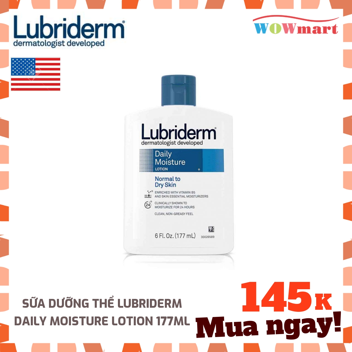 Sữa dưỡng thể Lubriderm Daily Moisture Lotion 177ml