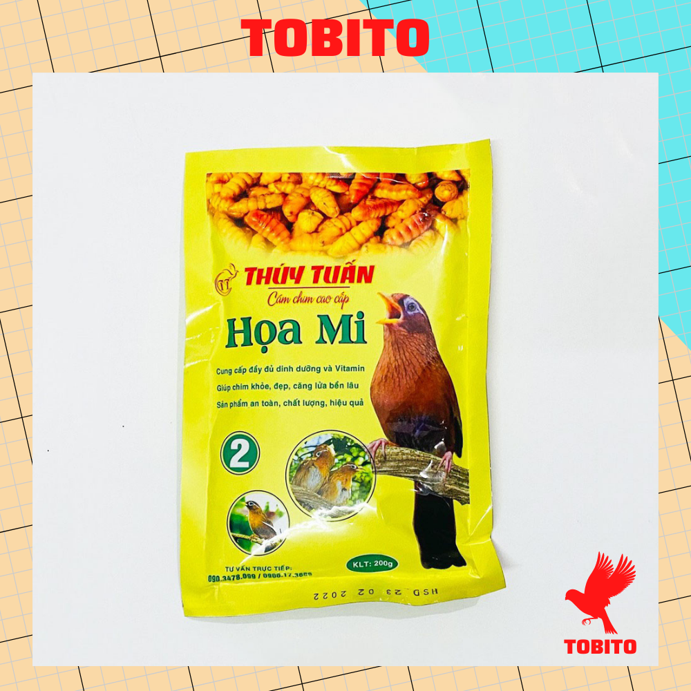 Cám chim họa mi Thúy Tuấn số 2 cao cấp 200gram - Cám chim mi Thúy Tuấn cao cấp giá rẻ