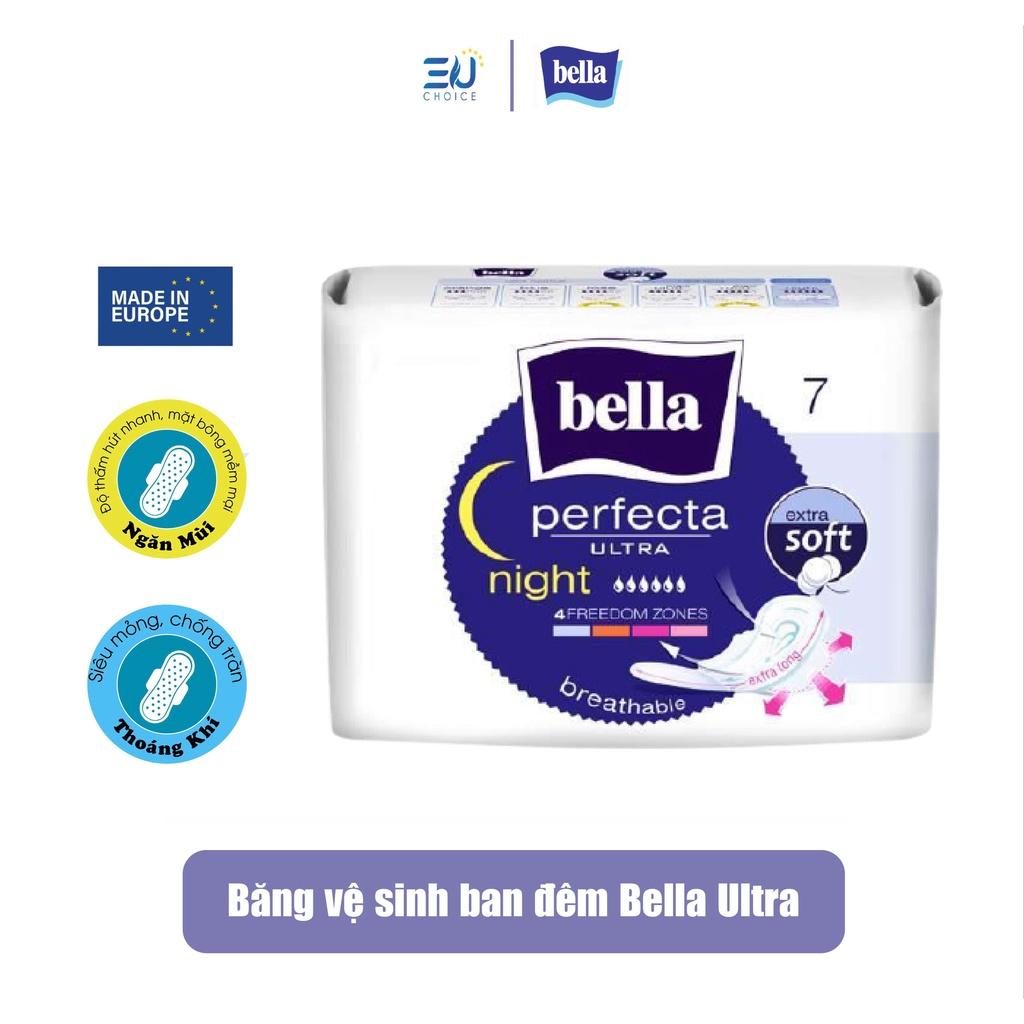 Băng vệ sinh ban đêm BELLA 7 miếng - Tétra Medical