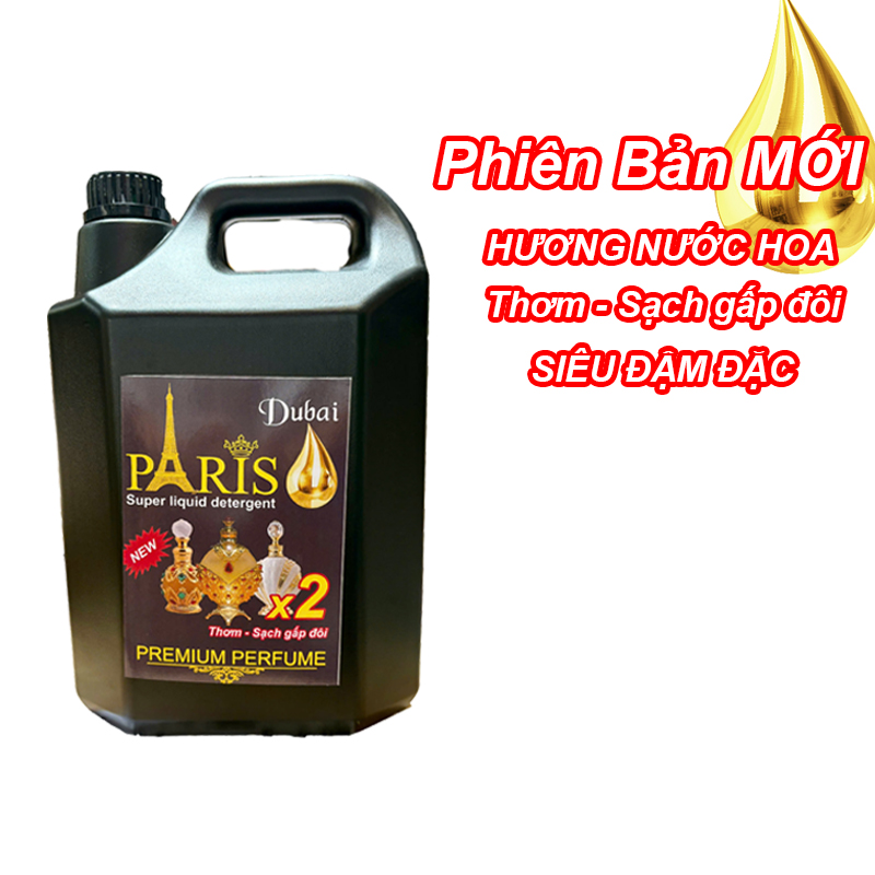 Mới! Nước Giặt Paris Thái Lan 5L hương nước hoa (giặt xả 5in1) thơm bền lâu
