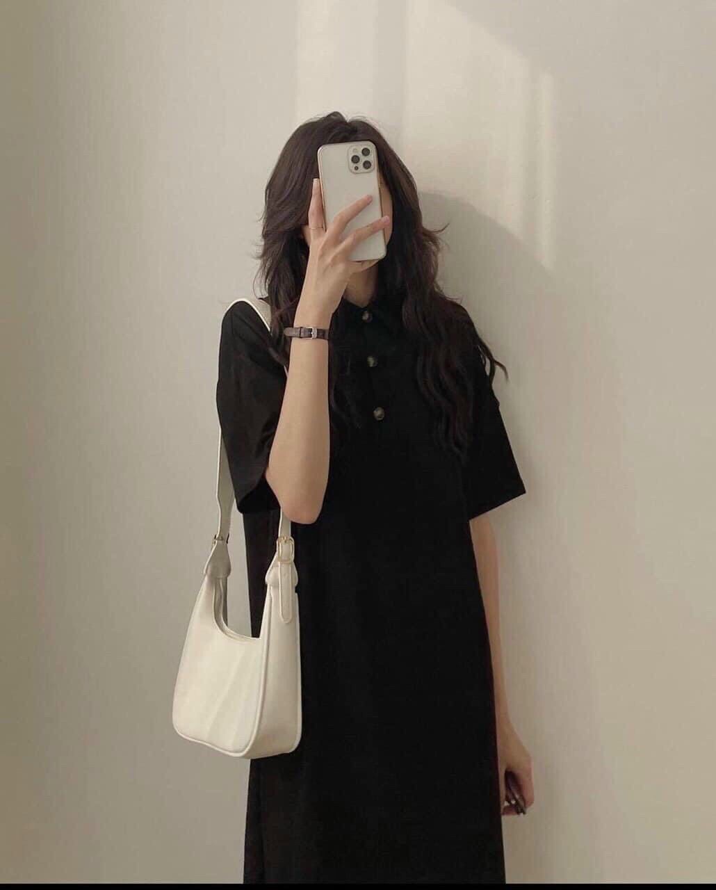 SIÊU PHẨM VÁY POLO CỔ BẺ CÚC VỪA ĐƠN GIẢN VỪA ĐẸP. BẦU BÌ BON CHEN THOẢI MÁI Ạ-NU