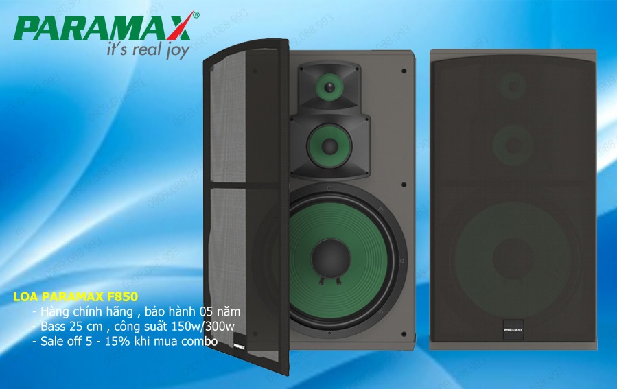 Loa paramax f-850 new dòng loa nghe nhạc và dùng cho cả karaoke