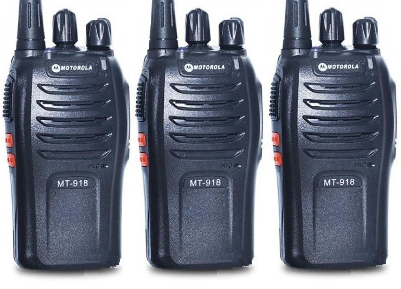Bộ 3 máy bộ đàm motorola mt-918-tặng 03 tai nghe bộ đàm