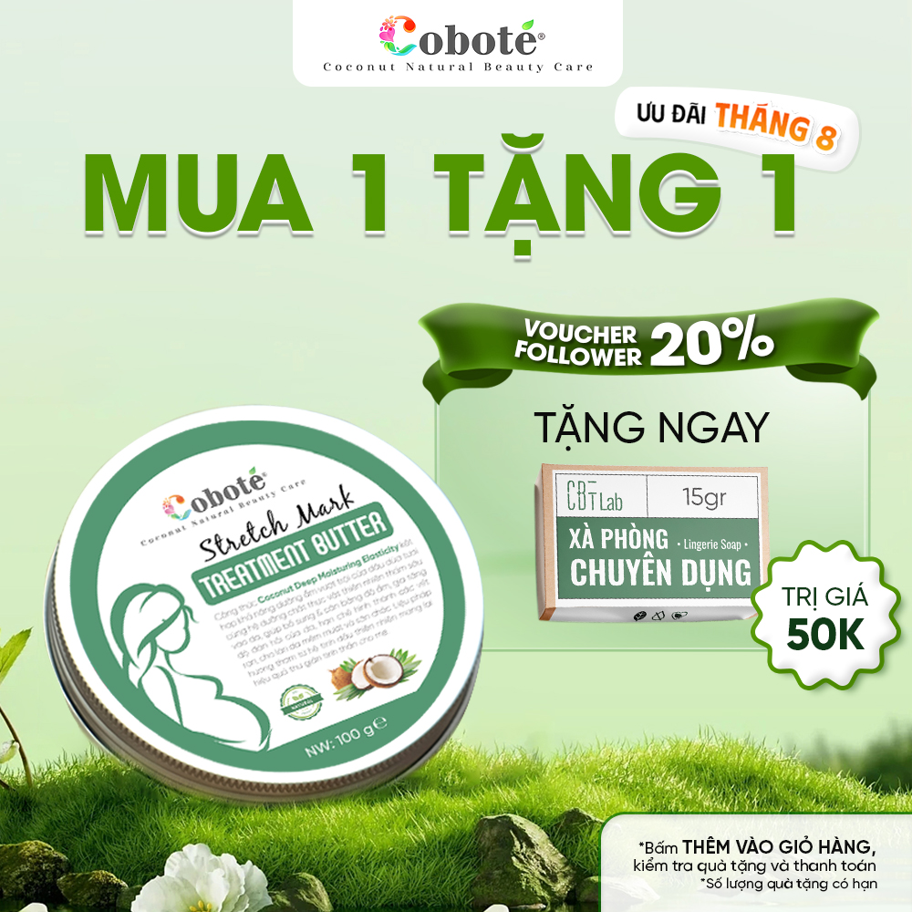 Bơ ngừa rạn, làm mờ rạn da Cobote cuối thai kỳ đến sau sinh 100g