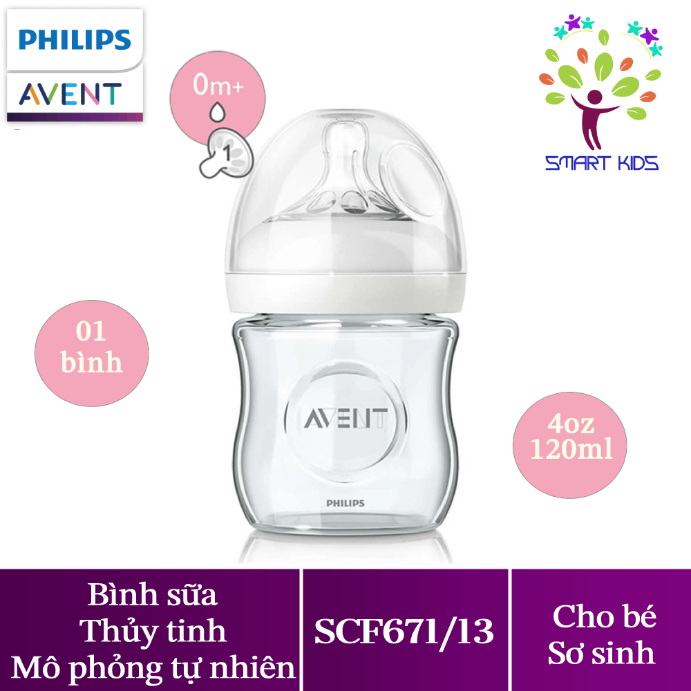 Bình sữa thủy tinh hiệu Philips Avent 120ml