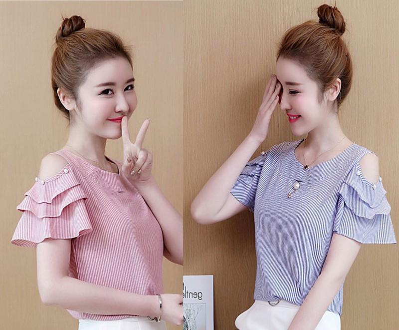 [HCM]Áo sọc tay tầng xinh sắn Nana