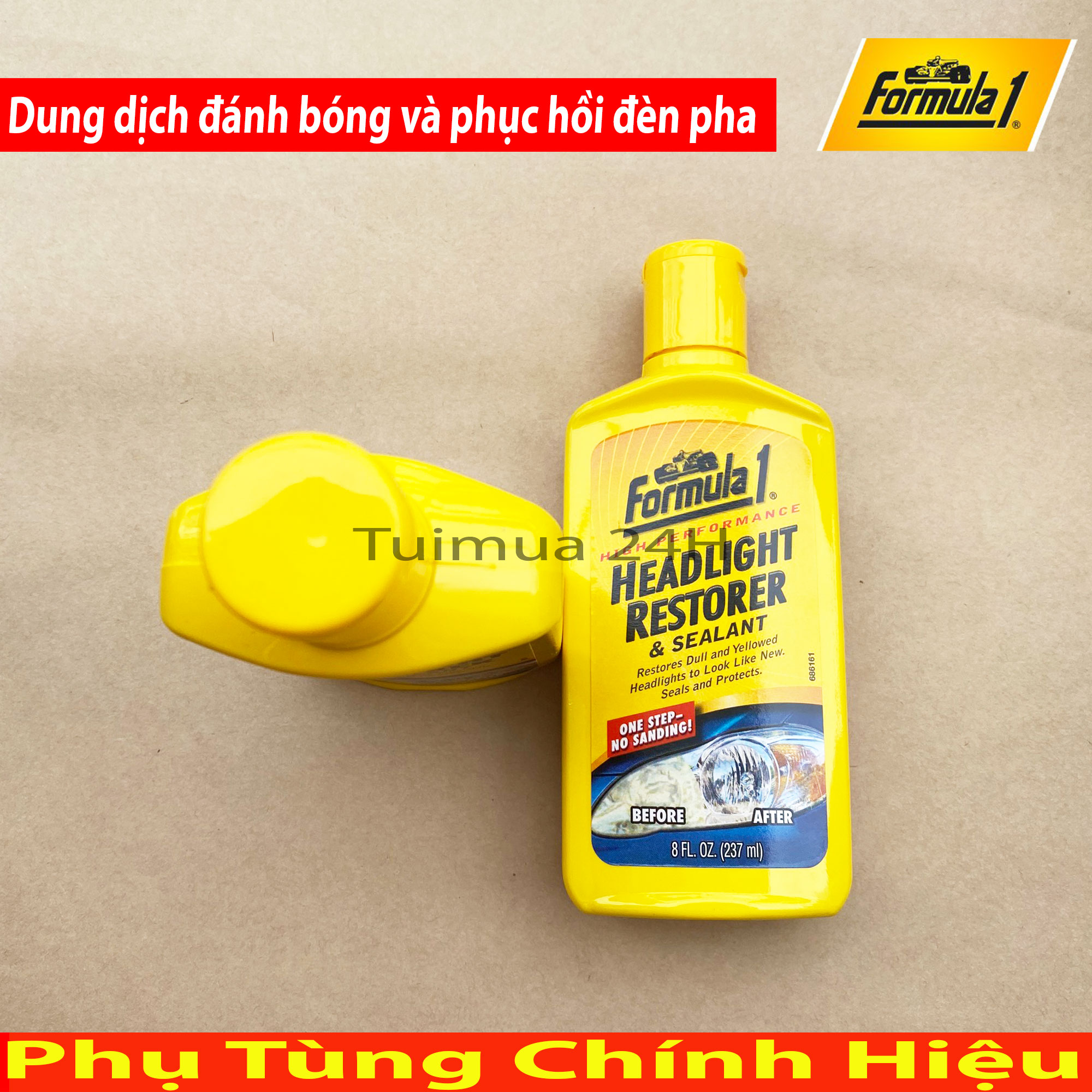 [HCM]Dung dịch đánh bóng và phục hồi đèn pha cho Ôtô và xe máy 237ml FORMULA 1