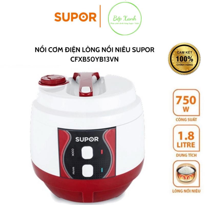 Nồi cơm điện lòng niêu supor 50yb13vn, 1,8l - hàng chính hãng bảo hành 12 tháng
