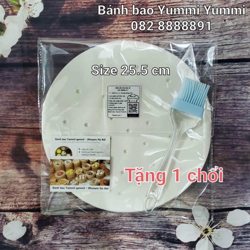 Giấy nến tròn đục lỗ dùng cho nckd , xửng hấp size 25,5cm - set 400 tờ
