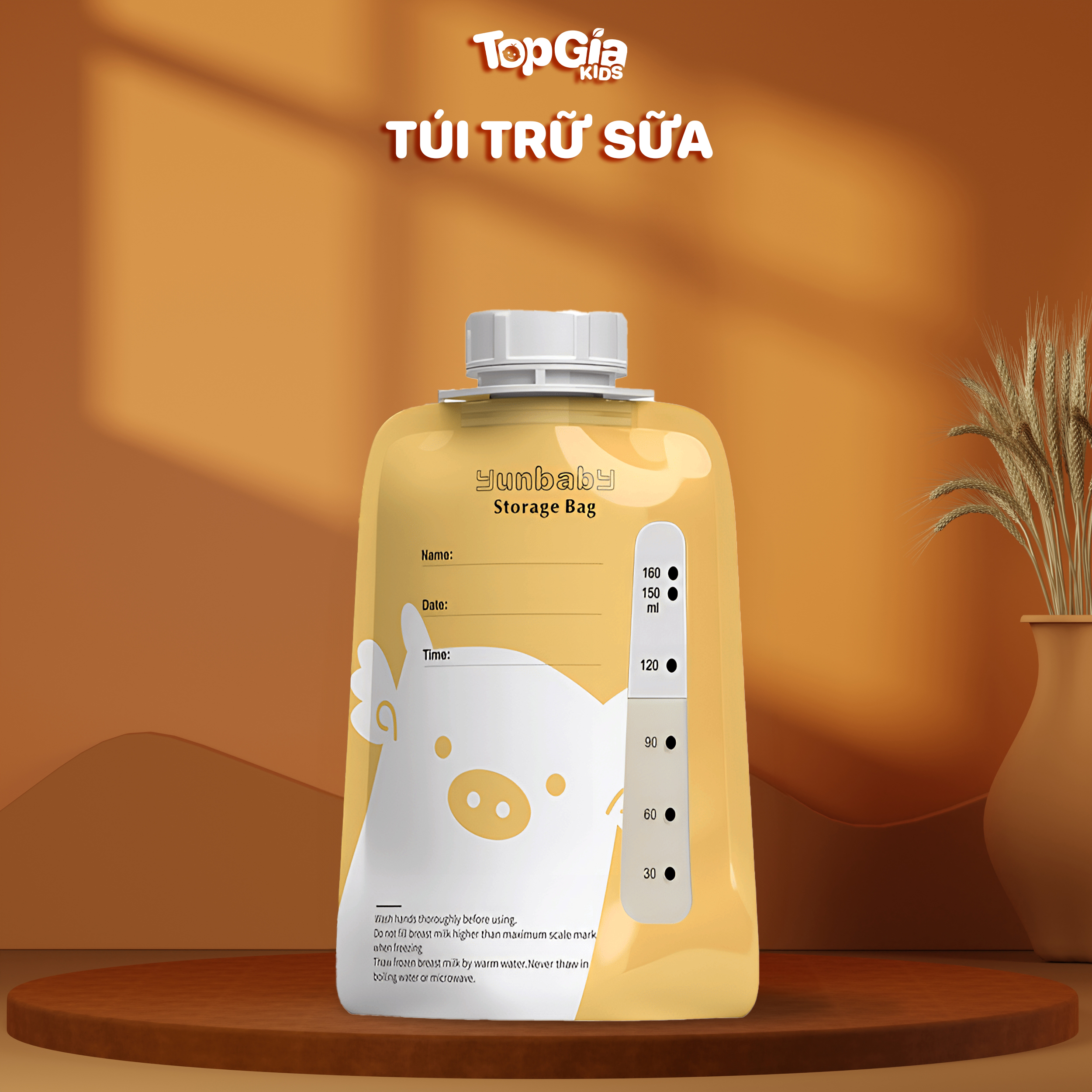 Combo 10 túi trữ sữa cho bé topgiakids 250ml , dạng túi zip an toàn và tiện lợi