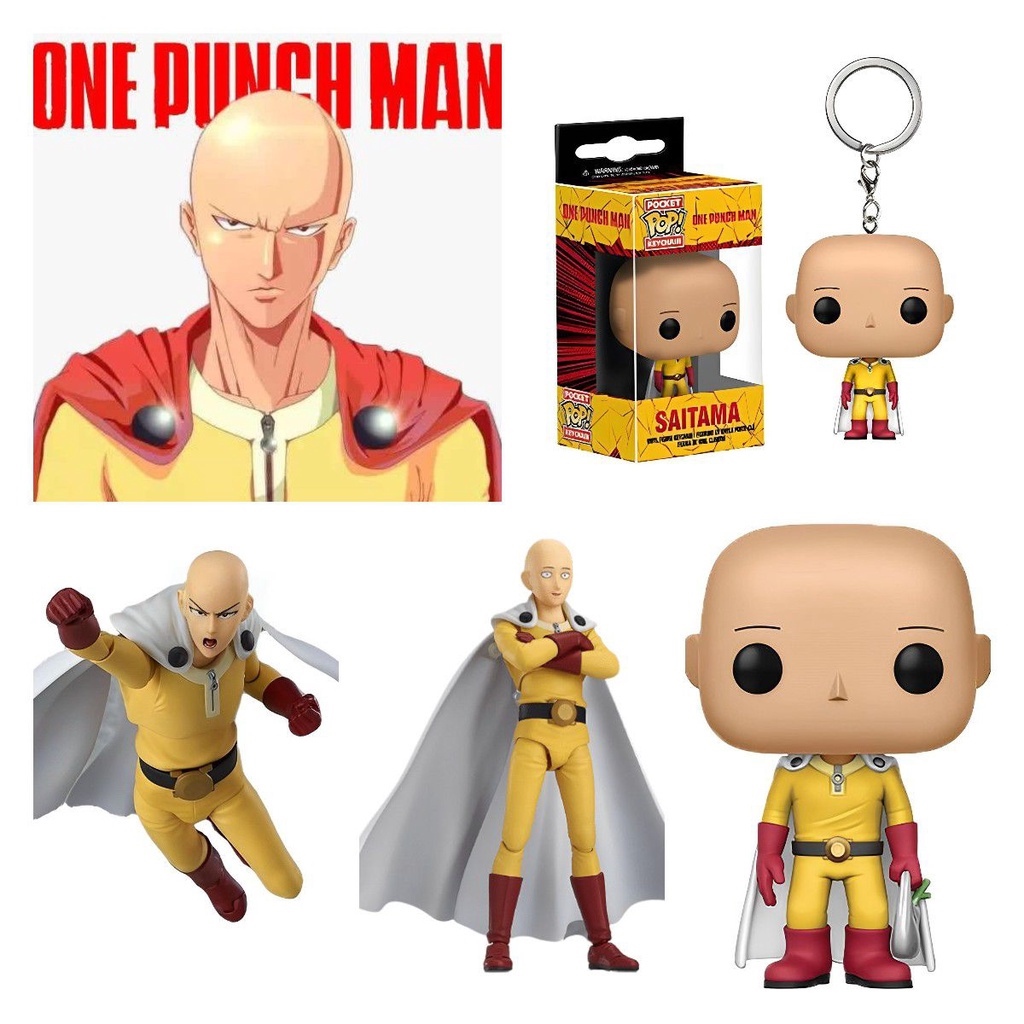 Funko POP Mô hình khớp Saitama One punch man có 2 mặt 15cm 257 ONE PUNCH-MAN Saitama Teacher Action 