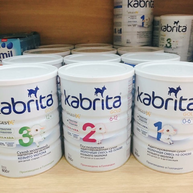 Sữa dê kabrita 800g số 1-2-3-4 của nga date 4/2023