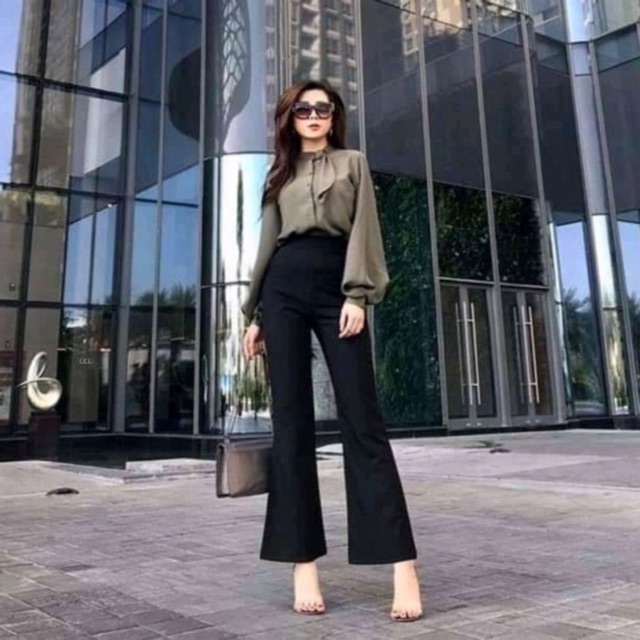[25-27/4 Hoàn tiền 15%]Quần Loe Cao Cấp Vải Dày Co Giãn 888