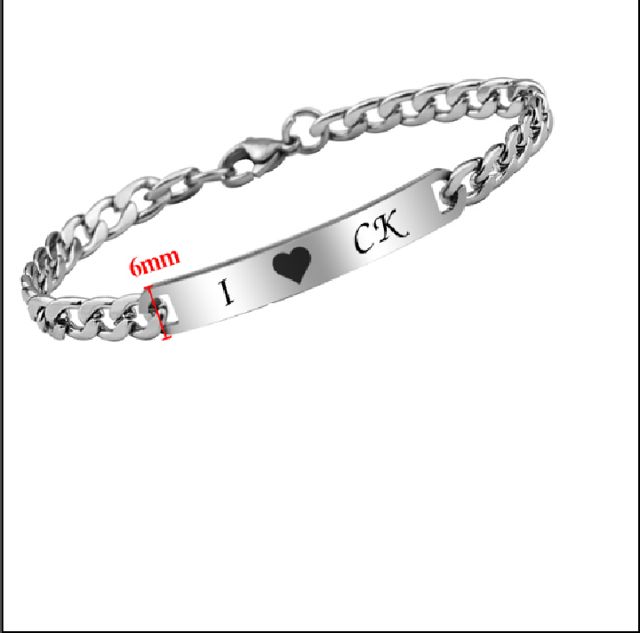 [HCM]( Có bán lẻ 1 chiếc ) Lắc tay cặp đôi inox màu bạc khắc chữ I Y VK / CK - Cam kết 1 đổi 1 nếu đen và gỉ sét
