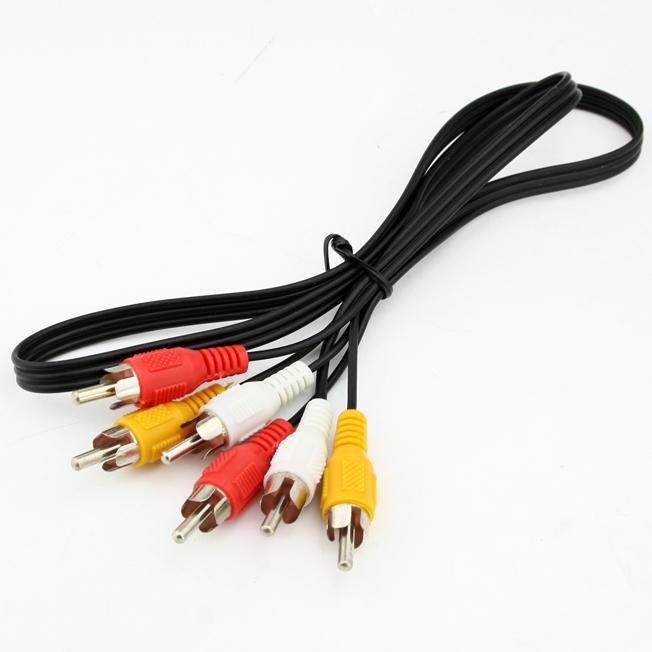 Dây AV 6 đầu Cáp hoa sen AV Dây AV dây loa 3-3 loại 3m ,Cáp loa AV 6 đầu hoa sen RCA dài 3M