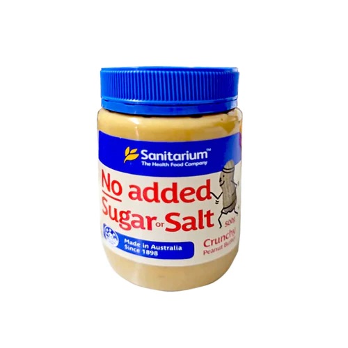 Bơ Đậu Phộng Ăn Kiêng, Không Đường, Không Muối Sanitarium Butter Crunchy Peanut Butter, Hộp 500g