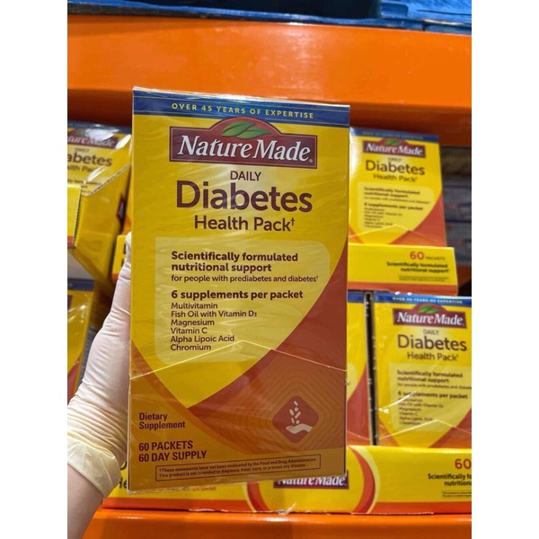 Thực phẩm Điều Hòa Tiểu Đường Nature Made Diabetes Health Pack 60 Gói
