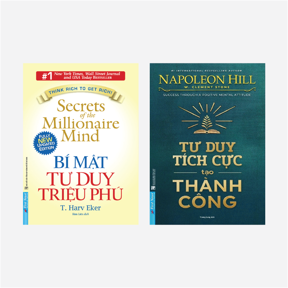 Sách Combo Bí Mật Tư Duy Triệu Phú + Tư Duy Tích Cực Tạo Thành Công - First News