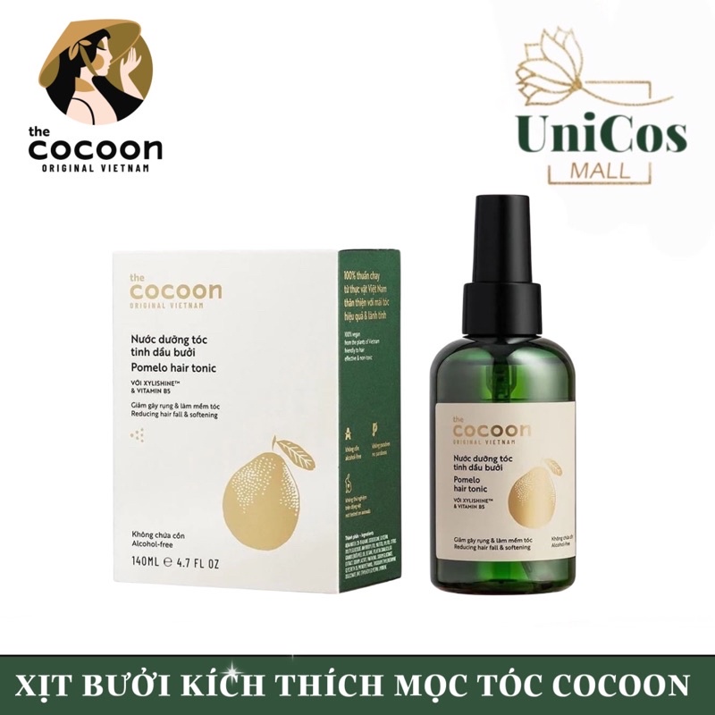 Cocoon xịt dưỡng bưởi kích thích mọc tóc tinh dầu vỏ bưởi Pomelo Cocoon 140ml