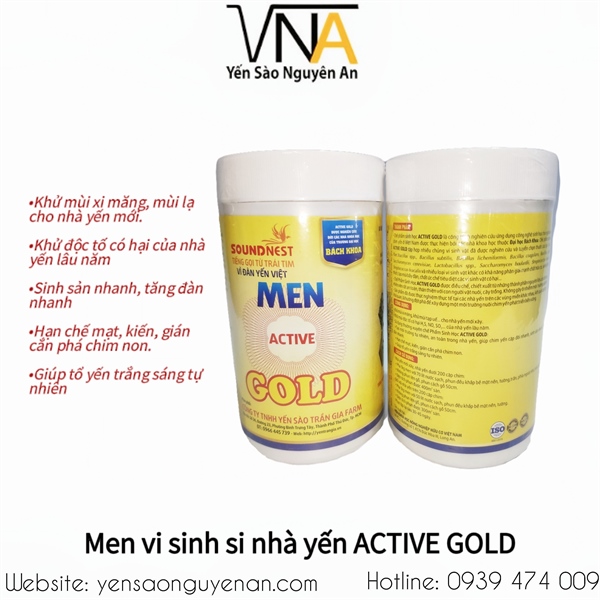 Men vi sinh nhà yến active gold