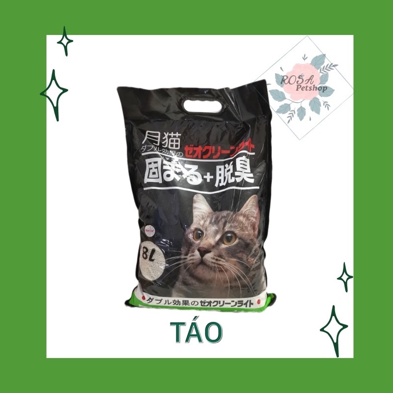 [HÀNG VỀ] Cát Nhật đen 8L cát vệ sinh cho mèo vón tốt tiết kiệm