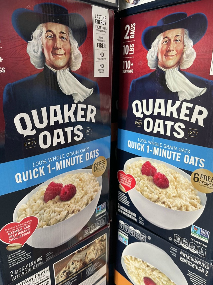 Yến mạch Mỹ Quaker Oats Quick 1 Minute 4,52kg dạng cán vỡ phù hợp cho người cao huyết áp, giảm cân, giúp tiêu hoá dễ dàng