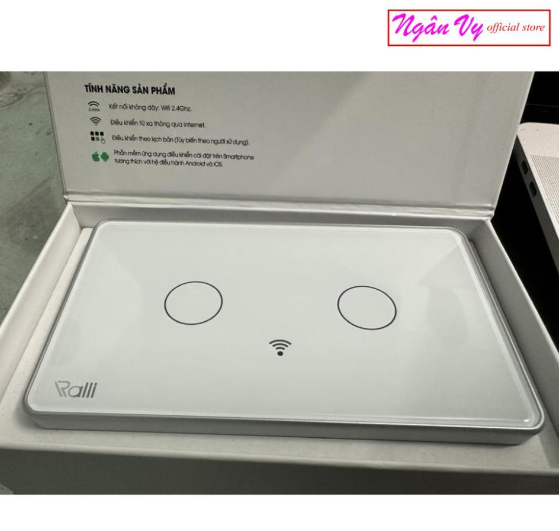Công tắc cảm ứng thông minh wifi rạng đông hình chữ nhật 1-2-3-4 nút điều khiển qua app - model: ctcu.wf cn.03t