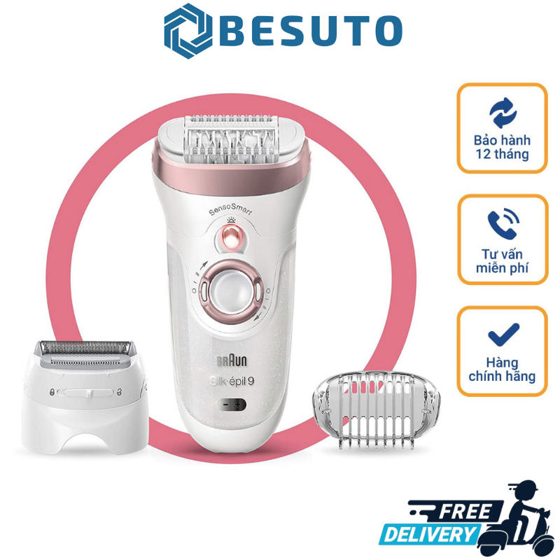 Máy Nhổ Lông Bikini BRAUN SILK-ÉPIL 9 - 9720, Máy Triệt Lông Mini Toàn Thân, Máy Triệt Lông Vĩnh Viễn, Máy Cạo Lông, Máy Tẩy Lông Vùng Kín, Vùng Bikini, Chân, Nách, Mặt, An Toàn, Hiệu Quả, Nhập Đức, Bảo Hành 12 Tháng