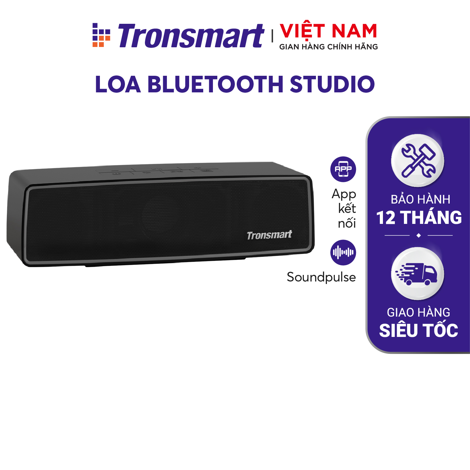 Loa Bluetooth mini 5.0 Tronsmart Studio 30W Ghép nối không dây đến 100 loa Âm thanh trung thực - Hàng phân phối chính hãng - Bảo hành 12 tháng