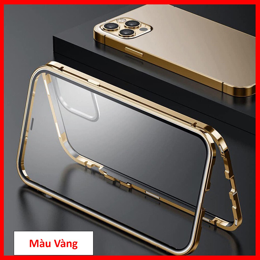Ốp lưng nam châm 2 mặt kính cường lực cho iPhone 16 Pro Max 15 Pro Max 14 Pro Max 14 13 Pro Max 12 P