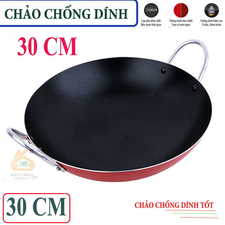 CHẢO TO - 30CM Chảo chống dính 2 quai sâu lòng size 30 cm - Chảo chống dính 2 quai cao cấp/Chảo to chống dính tốt hàng KYOFA chính hãng. Chảo chiên xào .#chảo chiên chống dính