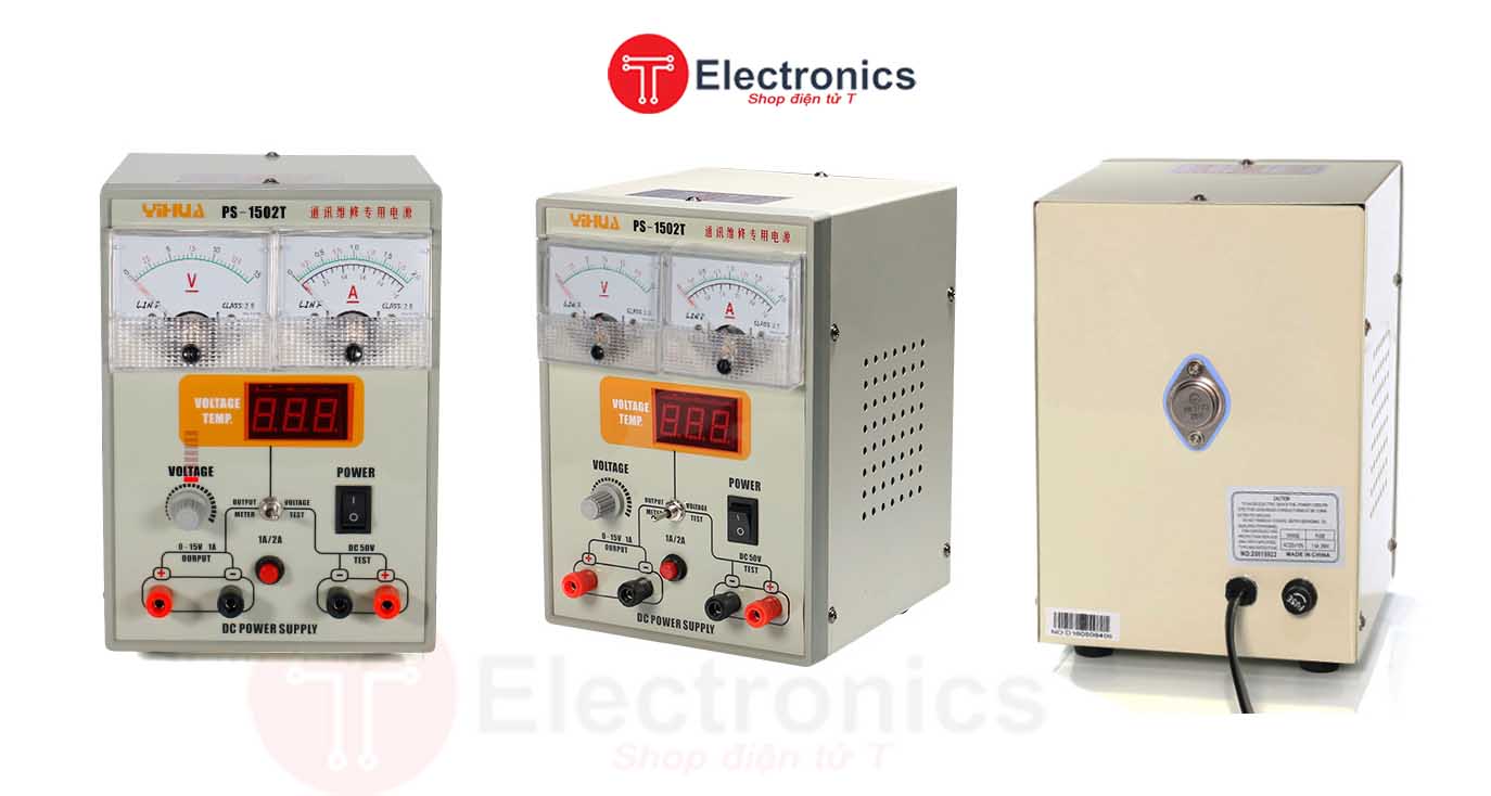 Máy cấp nguồn dc sửa chữa điện thoại di động 15v-2a yihua ps-1502t