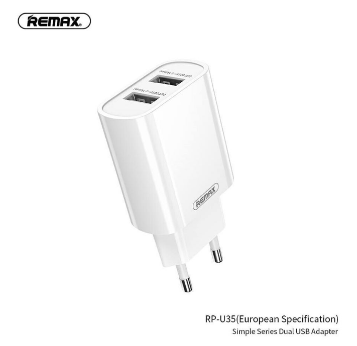 Cốc sạc nhanh 2 đầu remax rp-u35 max - cốc sạc 2 cổng- coc sac - cu sạc - cóc sạc mini